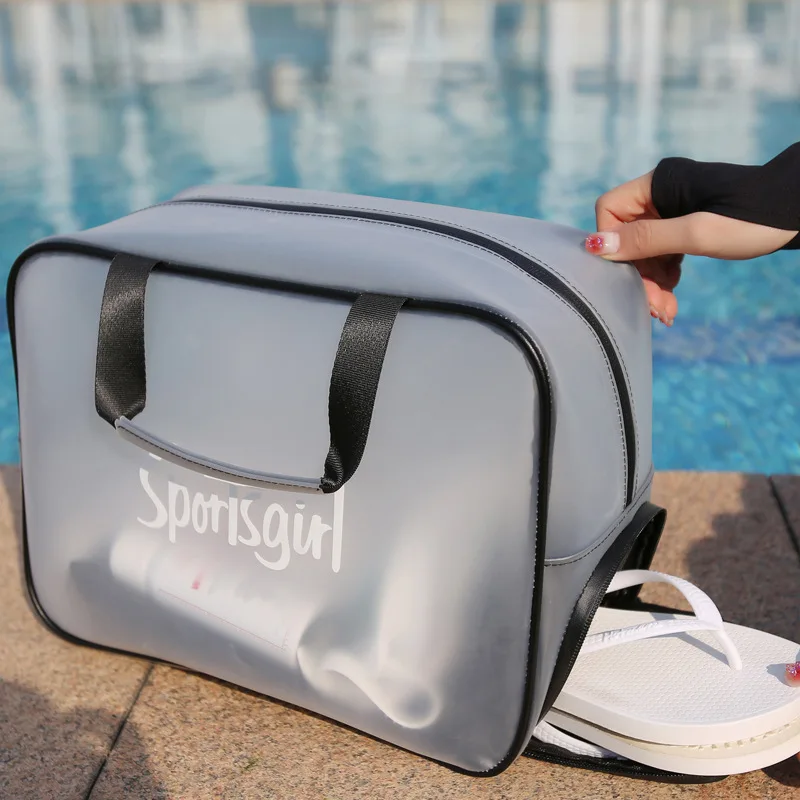 Women Girls Clear Jelly Waterproof Swimming Swimsuit Bag For Beach Swim Pool Gym 