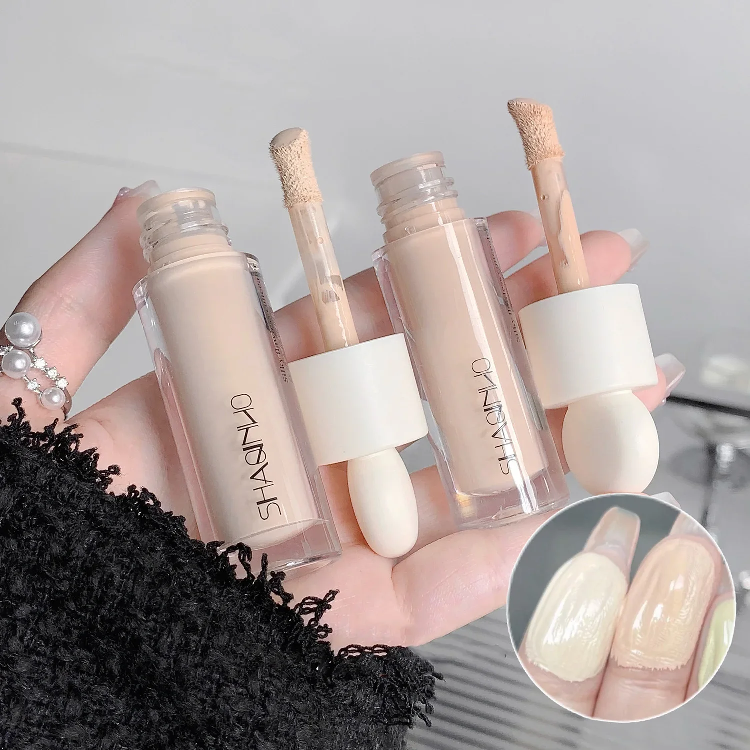 3 Colors Silky Traceless Concealer Cover Acne Marks Spots Scarring Dark Eye Circles Face Whitening Concealer Brightening Skin 5