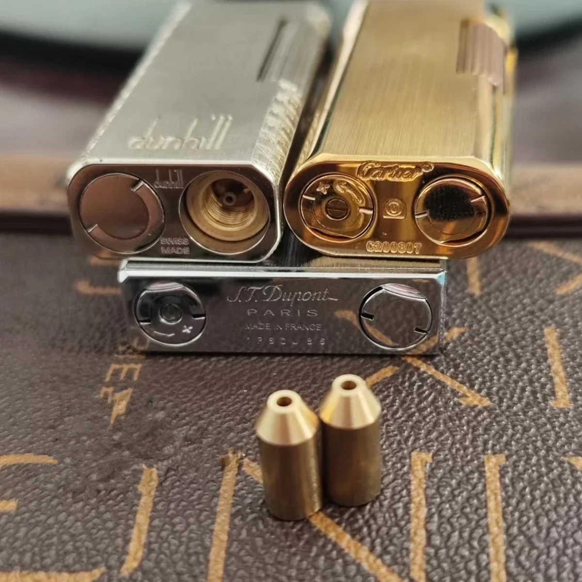 For Dunhill Small Gas Lighter Brass Copper Nozzle Refill Butane Adapter Inflatable Head Filling Gas Reuseable Repair Part 3