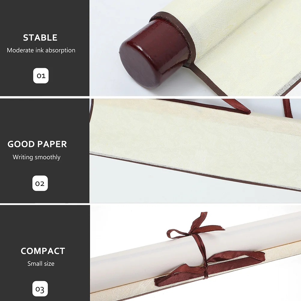 3 Pcs Blank Scroll Painting Supply Caligraphy Paper Drawing Chinese Calligraphy Practicing Scrolls Home Supplies 4