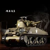 Henglong 3898-1 M4A3 Main Battle Tank 1/16 RC Model US Sherman Battle Metal Tracks Military Remote Control Toys Car 2