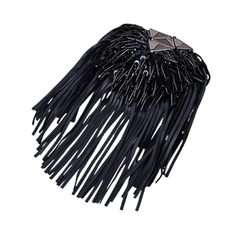 Spalline Con Perline E Nappe - Toppe Decorative Con Spilla Per Abiti, Blazer, Borse - 2 Pezzi Blu - 4