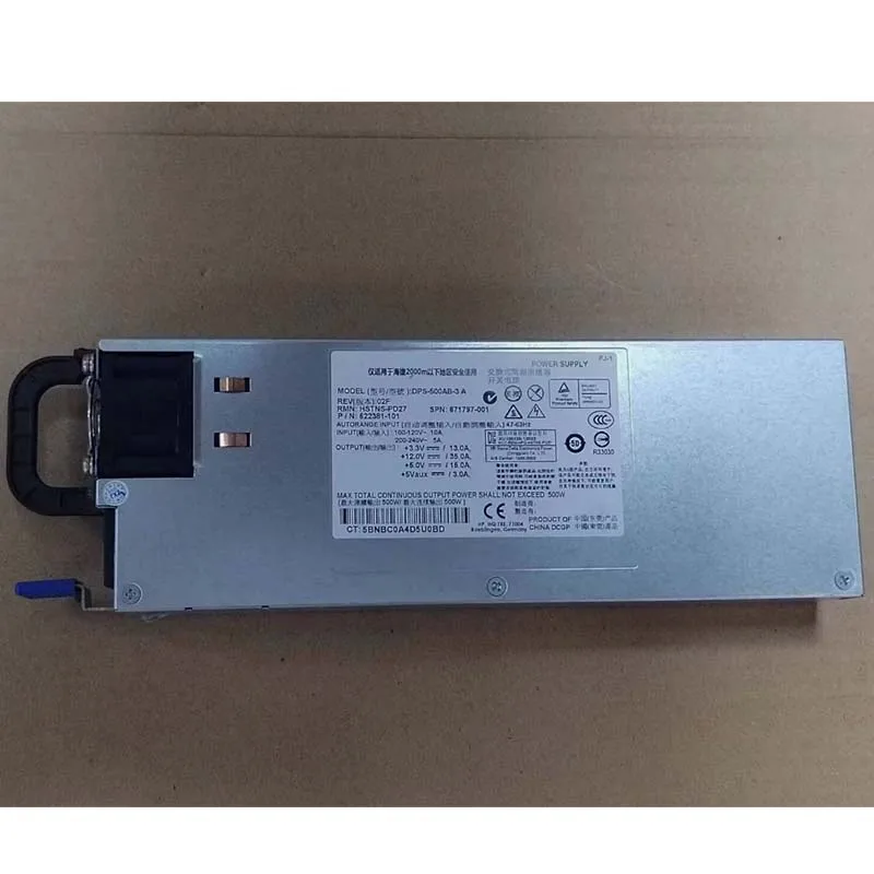 

Гарантия 1 год 160 G8 Gen8 500W 622381-001 671797-001 DPS-500AB