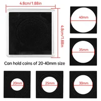 20PCS Acrylic Square Coin Holder Capsules Container Coin Transparent Gaine Small Round Coin Protection Box Display 20mm-40mm 2