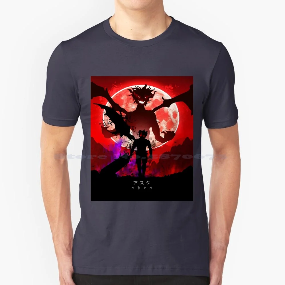 Art-Black Clover T Shirt 100% Cotone Tee Asta Black Clover Black Clover Manga Black Clover Anime Black Clover Black Bulls Black