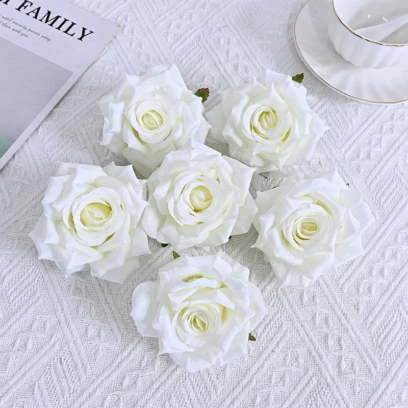 

20Pc Artificial Diamond Rose Head Silk Flower Wedding Arch Floral Arrangement Fake Roses Flower Wall Party Backdrop Decor Wreath