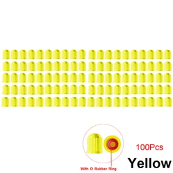 Durable Black Dome - Shaped Tire Valve Caps with O - Ring Seal - Universal Fit (Yellow - 100Pcs)