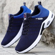 Breathable Shoes for Men Air Cushion Men's Sneakers Lightweight Mesh Running Shoes Anti-slip Wear-able Designer Tennis Men Shoes