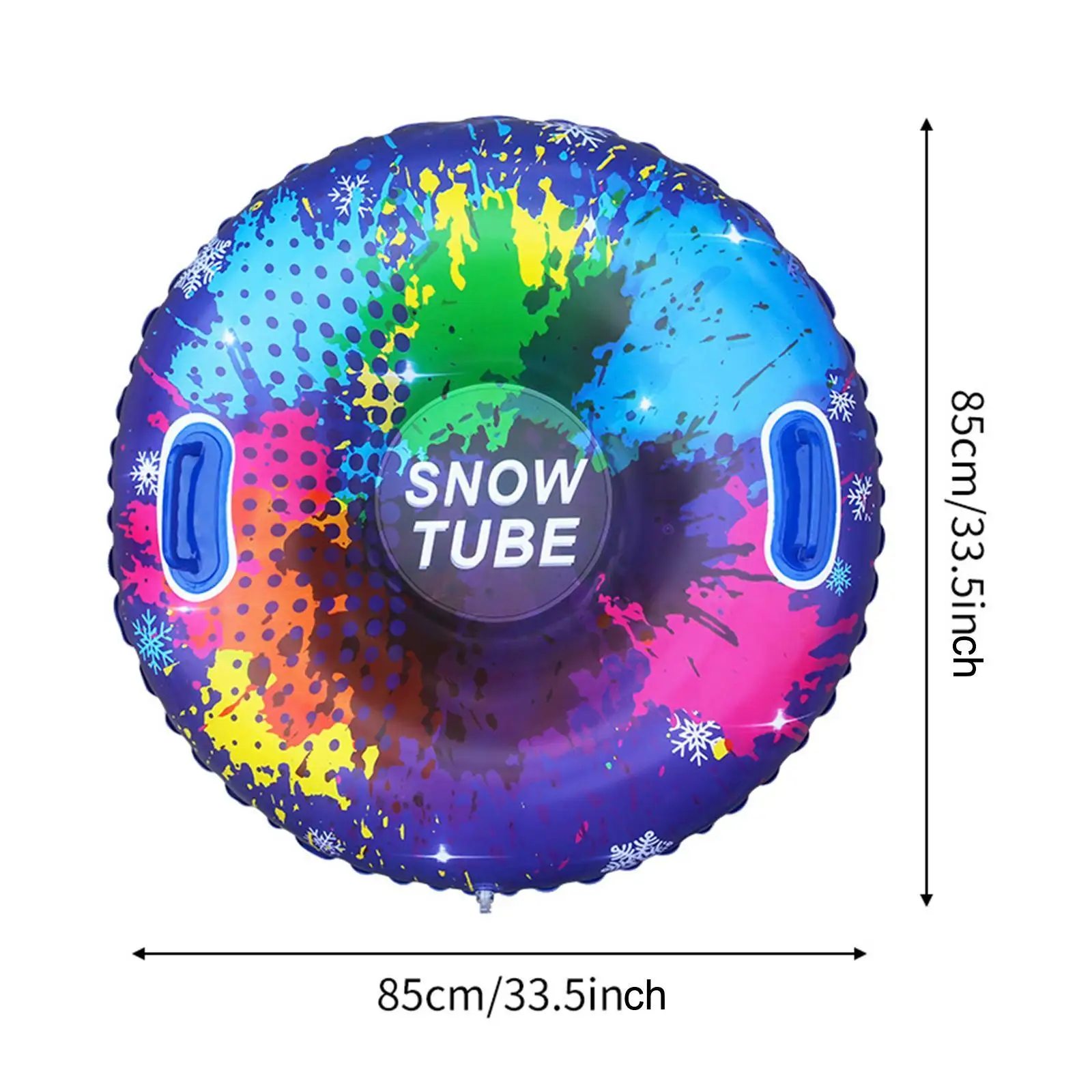 Inflatable Snow Tube Inflatable Sled Winter Snow Tube， Outdoor 37 in Skiing