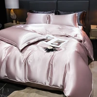 4pcs Natural Mulberry Silk King Bedding Sets Duvet Cover with Pillowcase European Style Comfortable Bed Sets Linen Sheet 1
