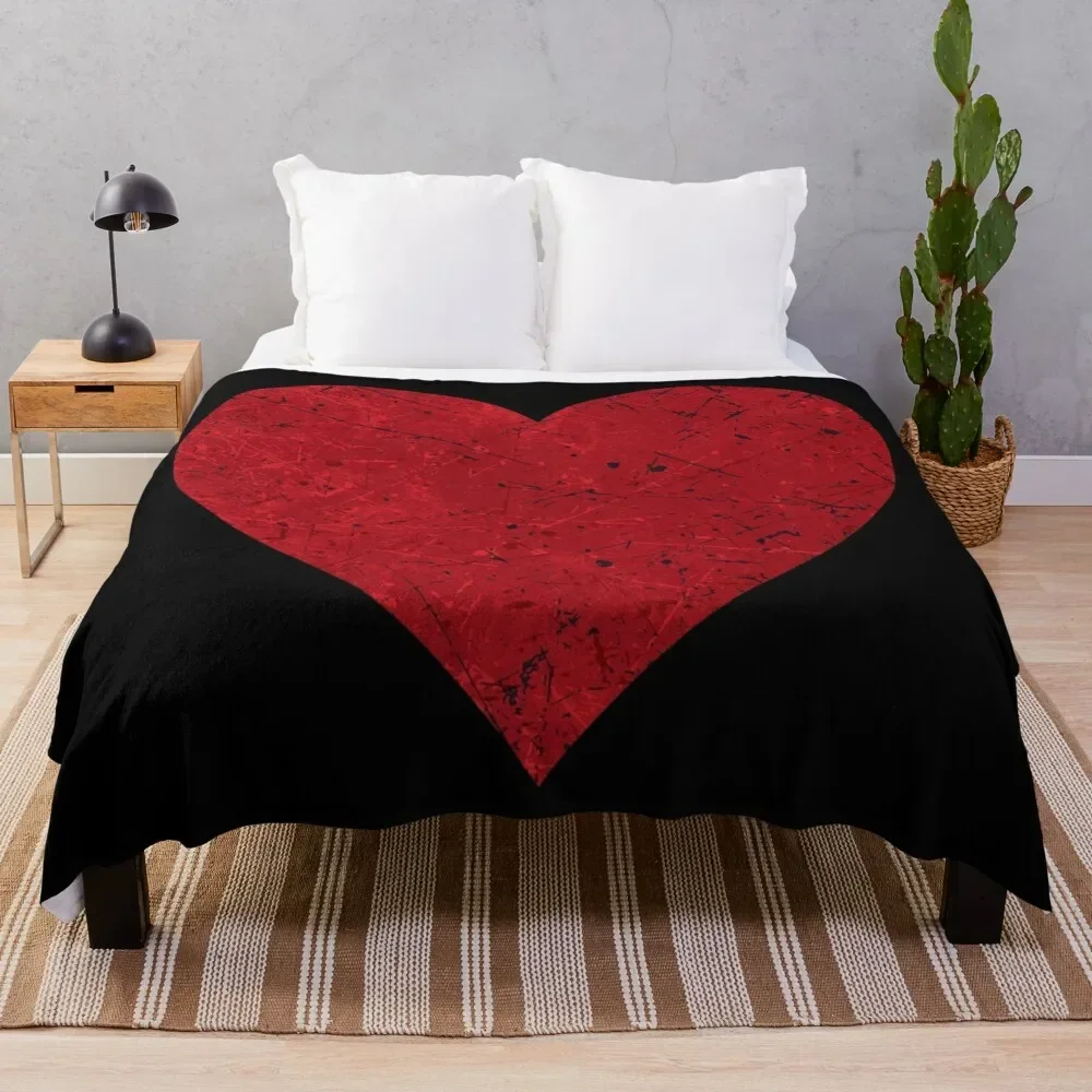 

Heart Love Symbol Red Throw Blanket Kid'S Luxury Brand cosplay anime Blankets