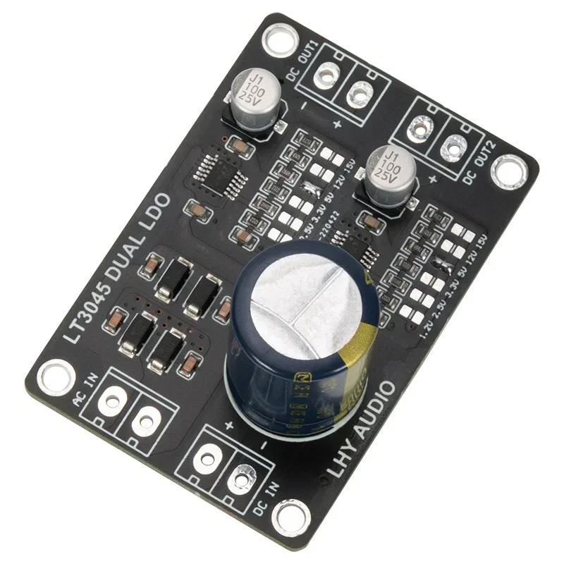 

LT3045 dual-channel positive voltage DC power supply, low noise, high precision linear regulator, polished and upgraded DAC