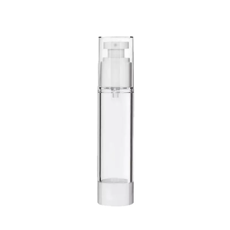 30ml 50ml 100ml Clear Airless Cosmetic Cream Pump Bottle Travel Size Dispenser Makeup Container for Cream Gel Lotion