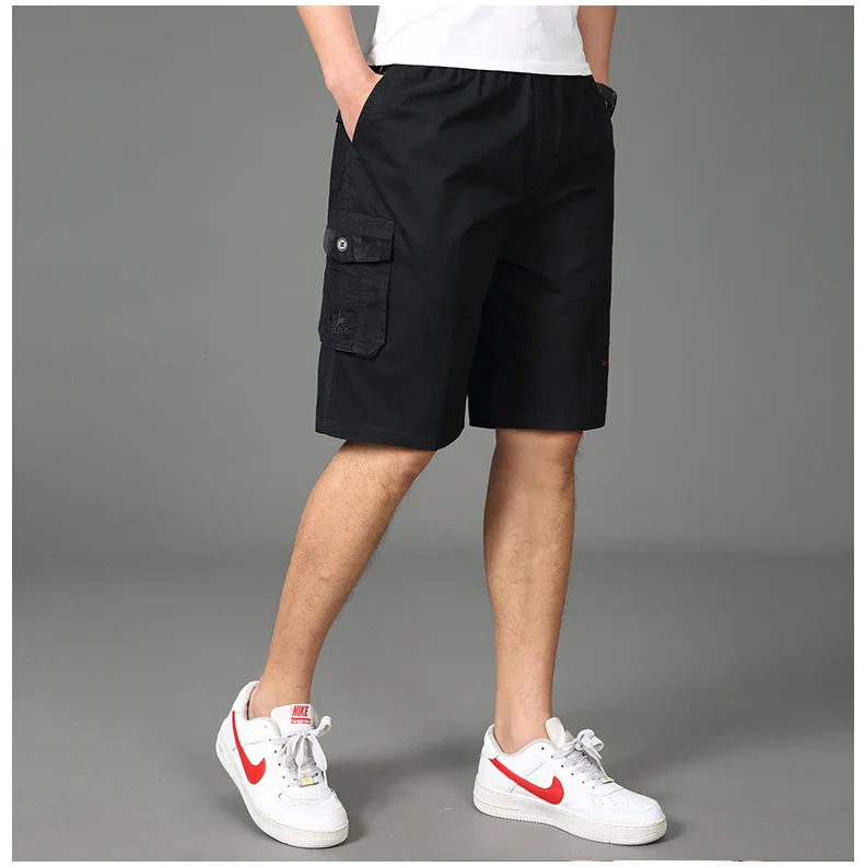

Men's Oversized Casual Shorts Summer Pure Cotton Workwear Shorts Multiple Pockets Loose and Breathable Shorts Beach Shorts Trend