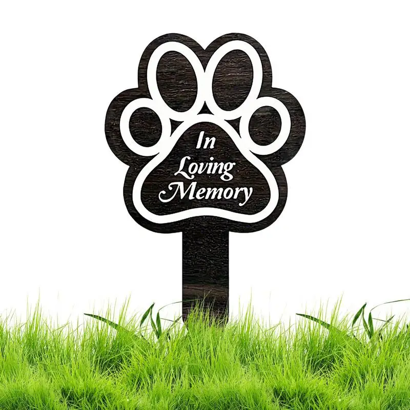 Dog Grave Marker Dog Cemetery Garden Stake Memorial Yard Decorations Pet Loss Outdoor Plaques Claw Sympathy Garden Grave