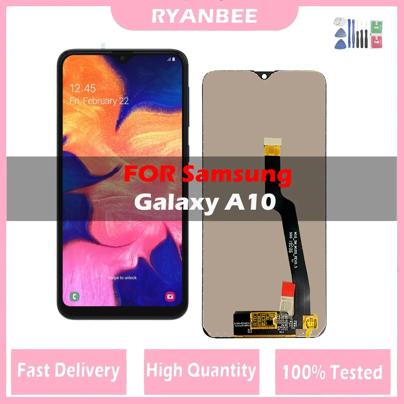 

6.2" A10 Display Screen Replacement, for Samsung Galaxy A10 A105 A105F M10 M105 LCD Display Digital Touch Screen With Frame