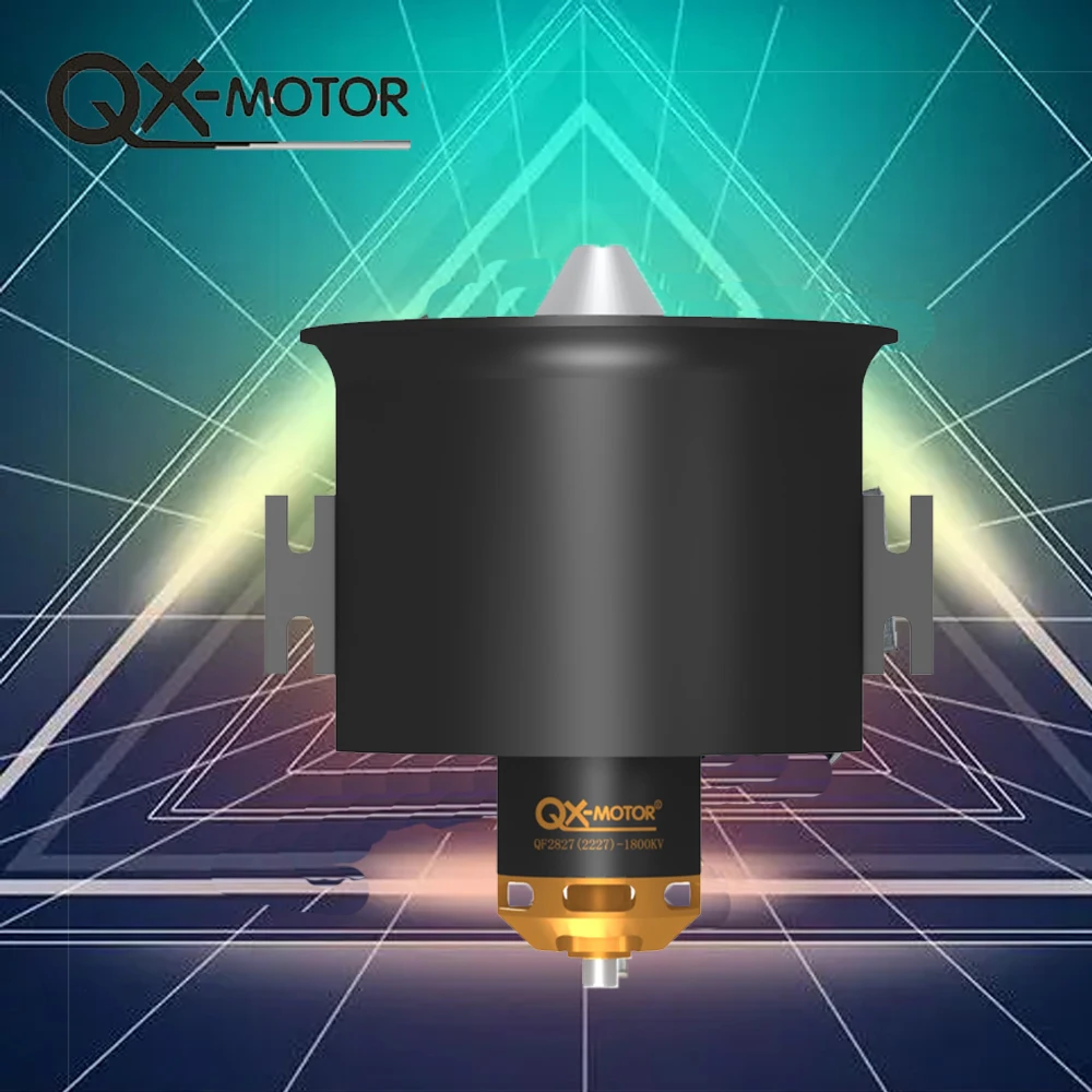 

70 мм EDF QX-Motor QF2827 1800/2600KV двигатель/w 60A 80A esc для модели самолета с фиксированным крылом 70 мм ducted fan
