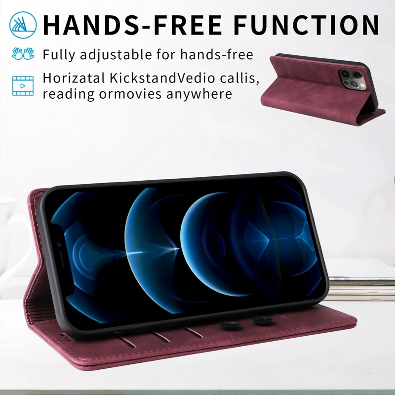 Wallet Magnetic Leather Phone Cover
