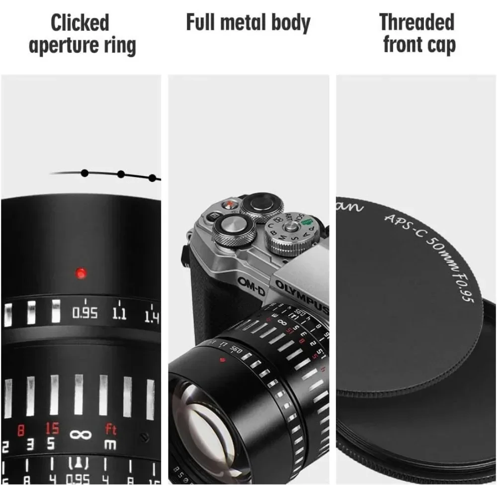 TTARTISAN 50mm F0.95 APS-C マニュアル固定焦点カメラレンズ ソニーE