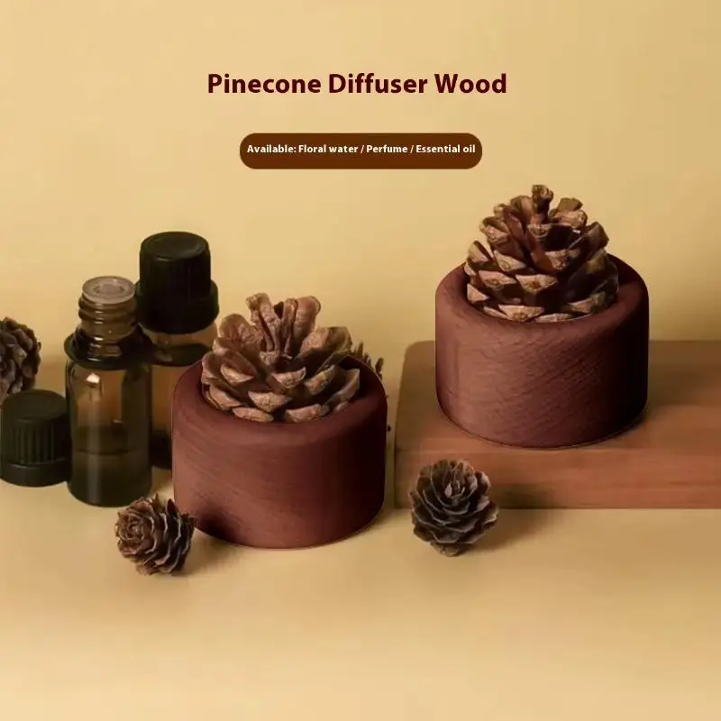 1Pcs Spherical Design Natural Fragrance Dispersion Bedroom Decor Diffuser For Room Fragrance Wooden Essential Oil Diffusers