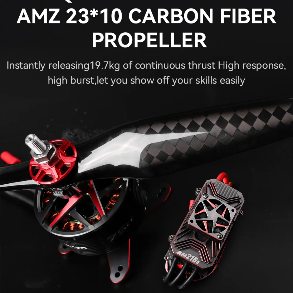 T-MOTOR Brushless Motor AM850 Combo (AM850 Motor+AM216A ESC+AMZ 23x10 Prop+4x75mm Aluminum column) for 80-89" 3D Planes thumbnail 4