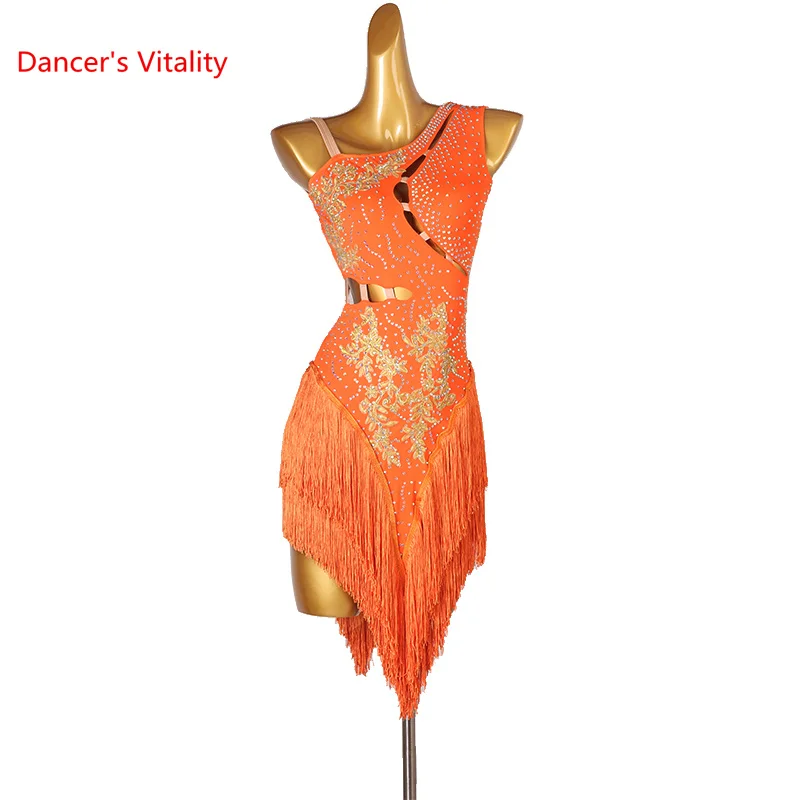 Latin dance dress for women spandex stones competition costumes dresses skirt clothes dance dress