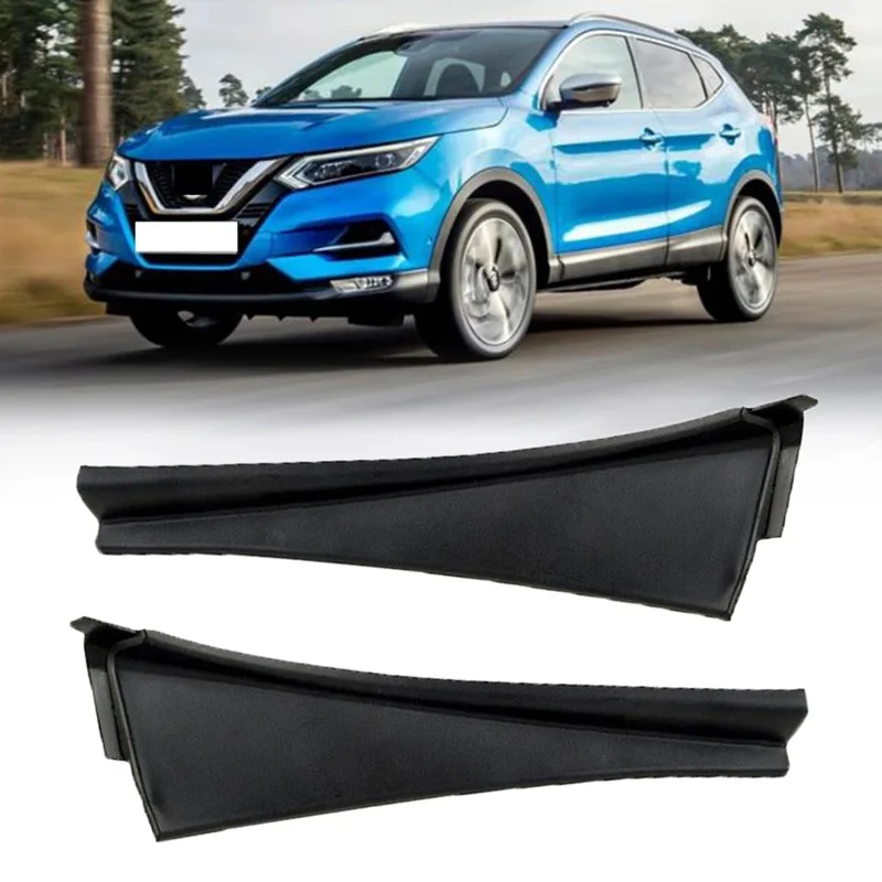 1 Pair For Nissan Qashqai J10 2008-2015 Car Front Windshield Wiper Side Trim Cover Water Deflector Cowl Plate Left Right Side 6
