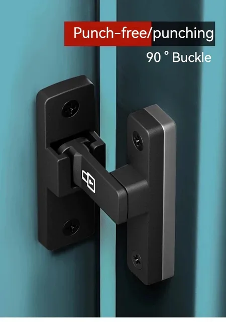 Serratura A Catenaccio 90/180&deg; - Per Porte Scorrevoli E Barn Door | Sicurezza Per Interni