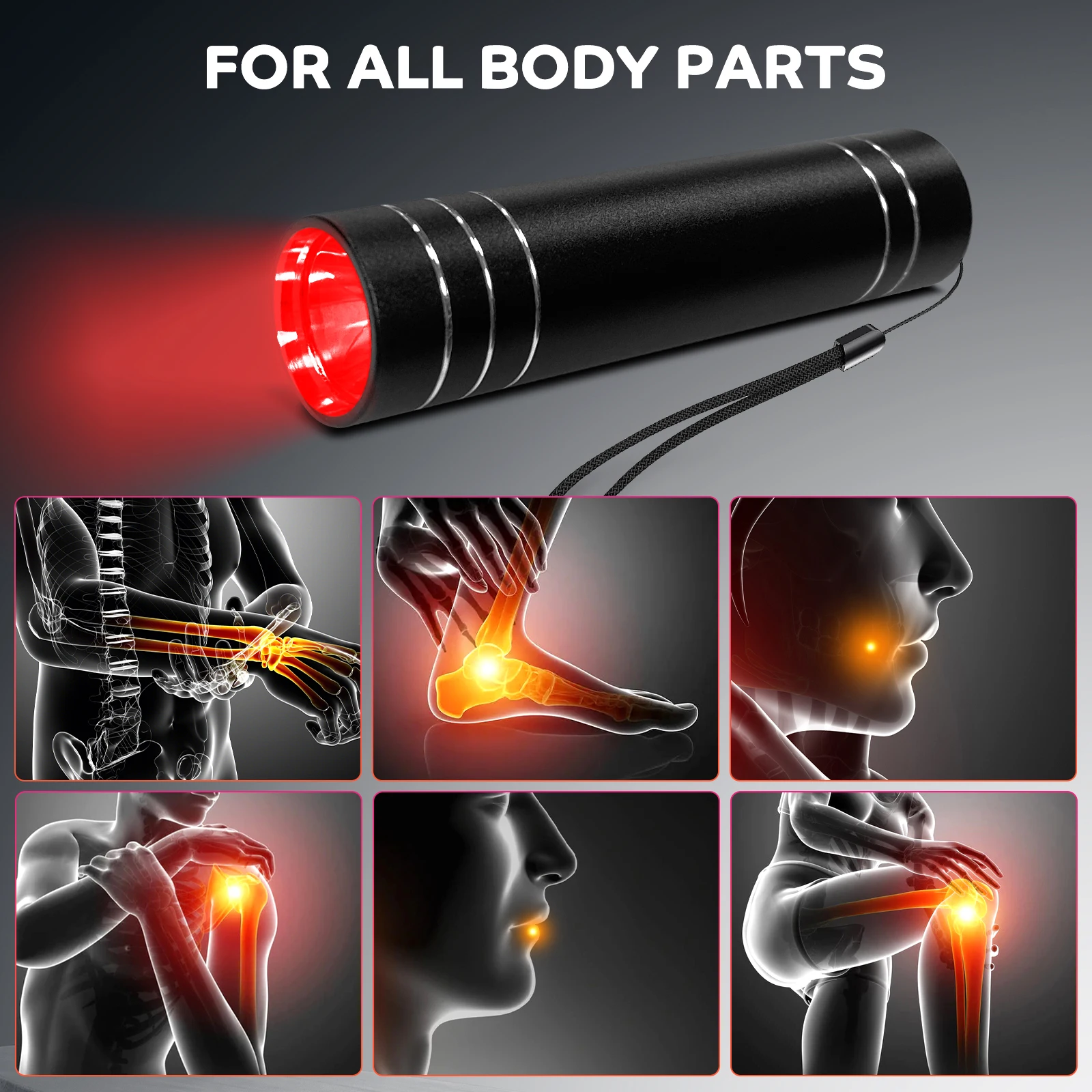 Red Light Therapy Device Cold Sore Canker Sore Treatment Infrared Light Therapy Wand Mouth Nose Ear Knee Feet Hands Ankle red light therapy wand