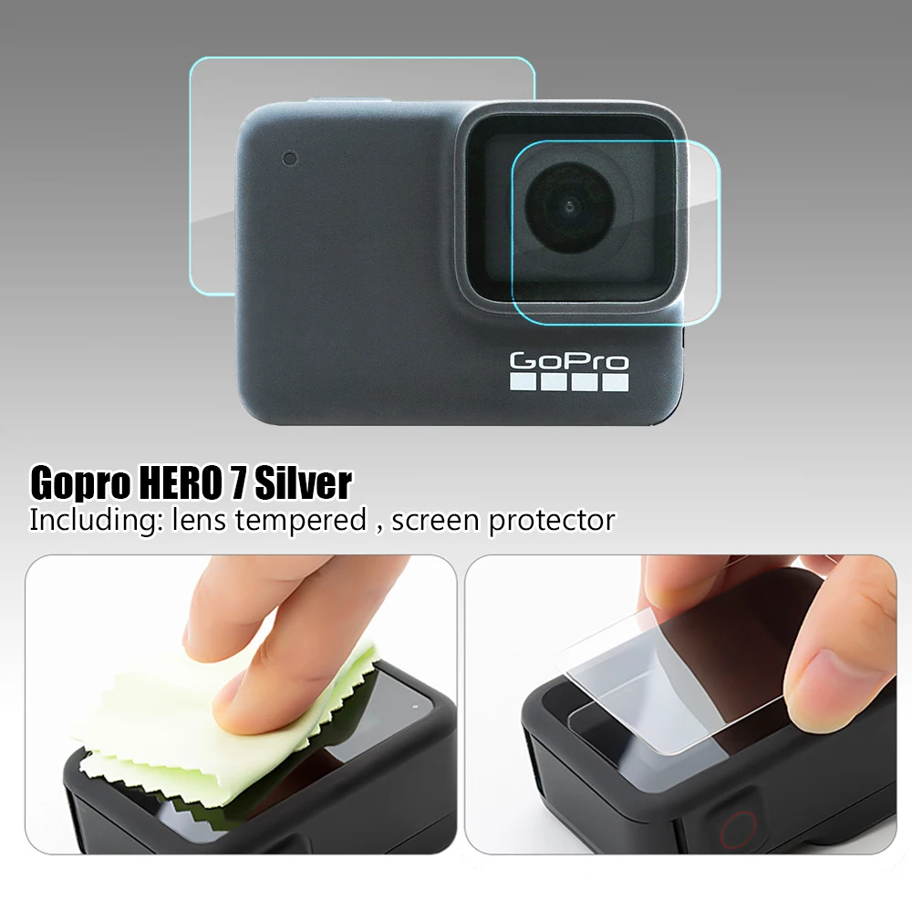 GoPro Hero 11 10 9 8 7 6 5 블랙 Go Pro Hero10 Hero9 카메라 렌즈 스크린 커버 액세서리용 강화유리 스크린 보호 필름