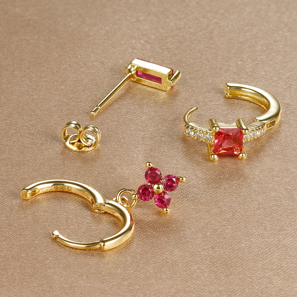 Orecchini A Clip A Fiore Per Cartilagine, Non Forati - Cristallo E Zirconia, Ipoallergenici, Regalo Per Donne E Ragazze