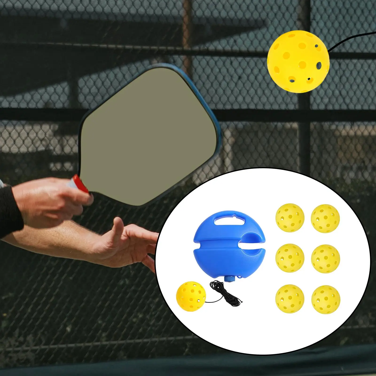 Pickleball Trainer Convenient Pickleball Training Equipment for Indoor Outdoor Solo Practice Kids Adults Exercise Tool Beginners