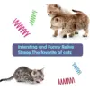 10Pcs Random Color Cat Spring Toys, Cat Spiral Springs for Indoor Cats, Colorful & Durable Plastic Spring Coils Attract to Swat, 4