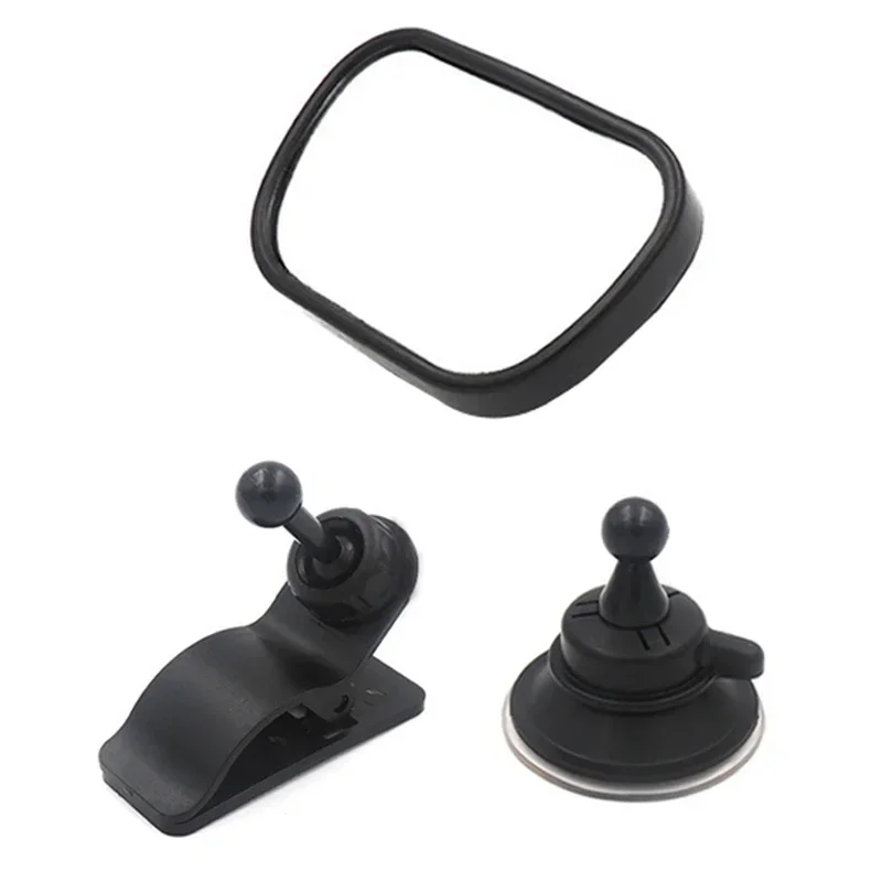 Bebek Aynası 2'si 1 Arada Mini Çocuk Dikiz Aynası Araba Arka Koltuk Görüntüsü Ayarlanabilir Oto Çocuk Monitörü Araba Aksesuarları