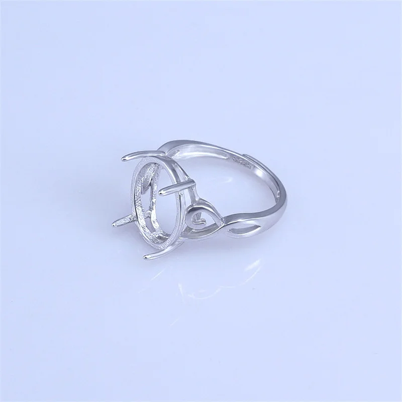 Prong Setting Multiple Sizes Gemstone S925 Sterling Silver Ring Empty DIY Support for Women Fine Charm Wedding Jewelry Wholesale 3