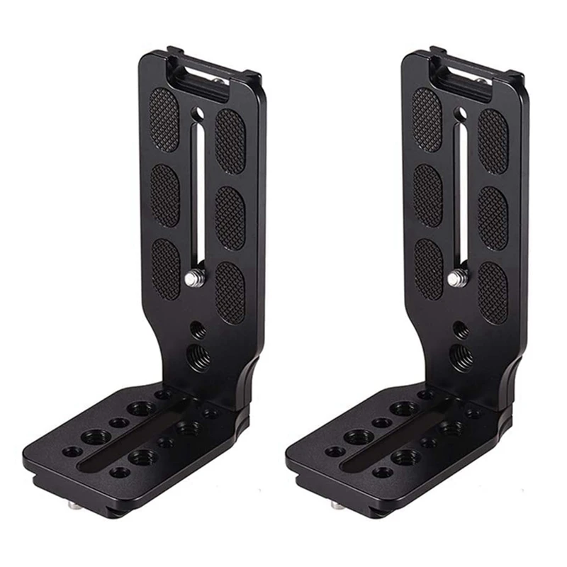 

2X DSLR Camera L Bracket Quick Release Plate Vertical Universal L Bracket With 1/4 Inch Screw Arca Swiss For DSLR Camera