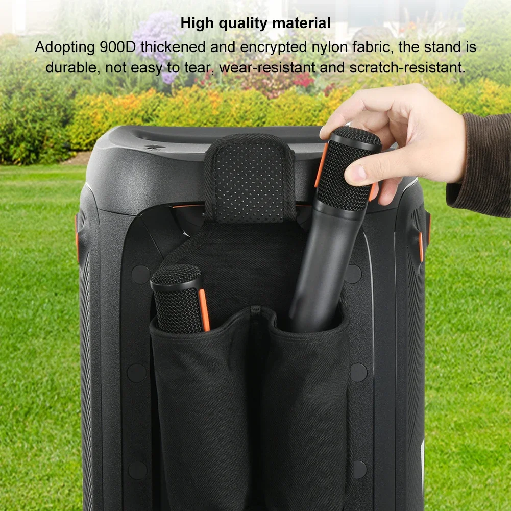 Mic Hanger Storage Holder Mic Organizer Bag Microphone Storage Bag for JBL PartyBox Wireless Microphone Accessories