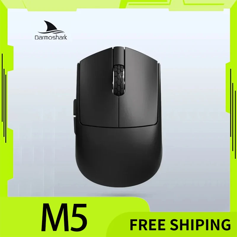 

Darmoshark M5 Wireless Mouse Bluetooth Three Mode Paw3395 8k Sensor 38g Lightweight Gaming Ergonomics Mouse For Gamer Gifts