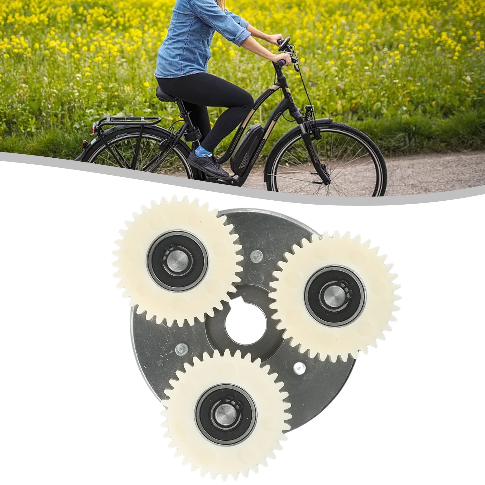 

3*electric Bicycle Gears With Bearings Nylon Cycling Accessories 36 Teeth Electric Bike Motor Gear For Bafang Motor