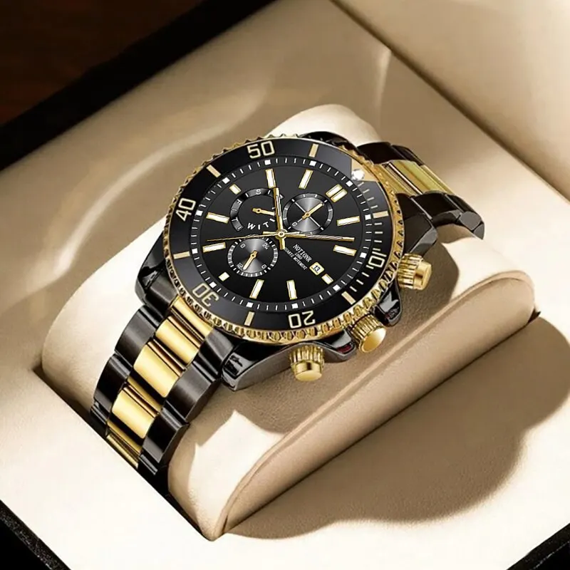 Xmiral Orologio Uomo Cronografo Al Quarzo - Orologio Sportivo In Acciaio Con Cassa 40mm E Quadrante Analogico