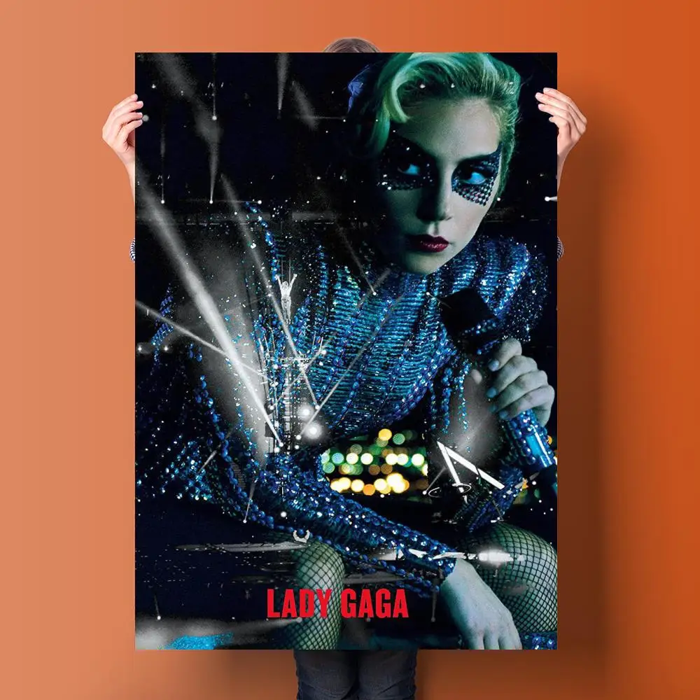 Lady Gaga singer Decorative Painting 24x36 Canvas Poster Wall Art Living  Room Posters Bedroom Painting