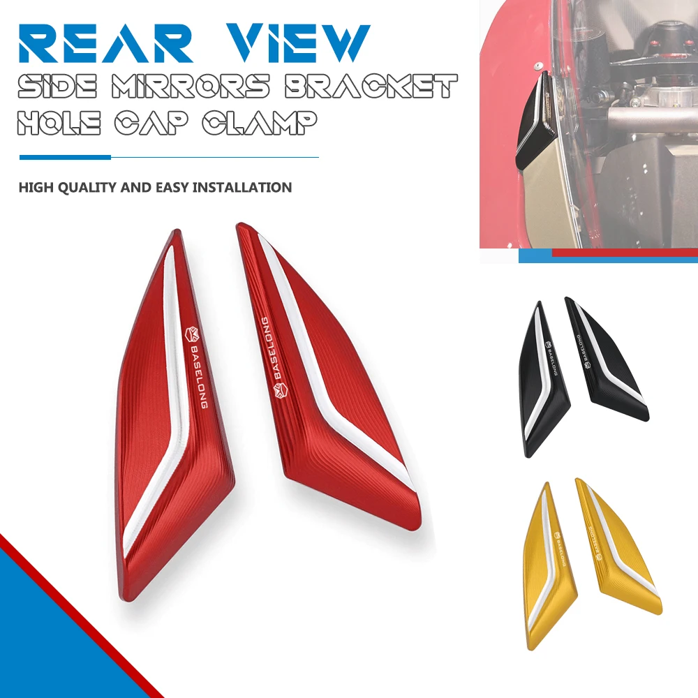 

Motorcycle Windscreen Mirror Cover Driven Mirror Eliminators Cap For Ducati SUPERBIKE Panigale V4 R S Superleggera V4 2018-2023