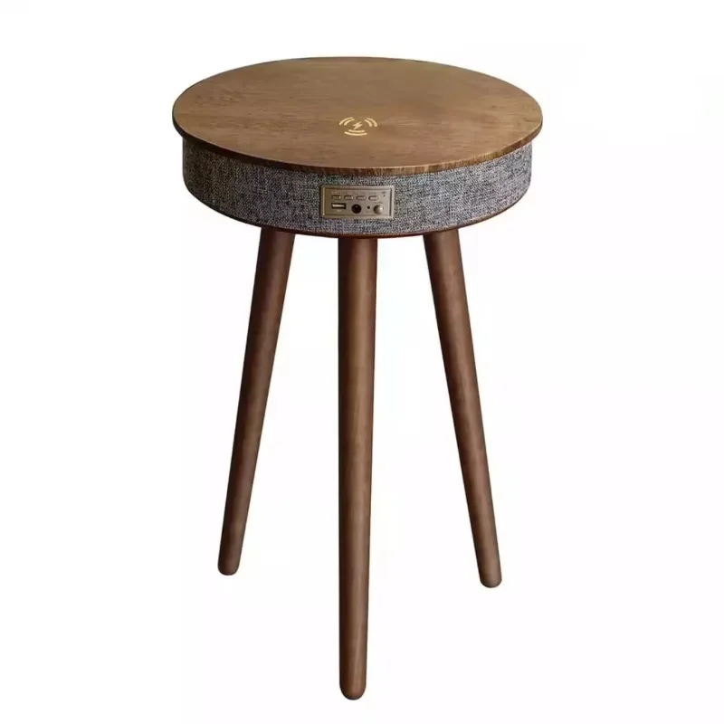 100W Column Bluetooth Speaker Phone Wireless Charging Audio Wooden Subwoofer Home Sofa Coffee Table Bedside Table Music Boom Box