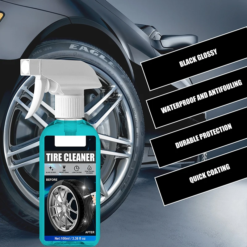 Car Tire Coating Spray High Gloss Shine Wheel Polish Paint Tire