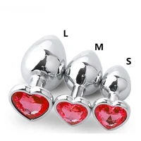 3 Größe/Set Metall Anal Plug für Frauen Männer Paare Butt Plug Butt Spielzeug Erwachsene Spiel Masturbator Anal S/M/L Diamant Sex Spielzeug für Erwachsene
