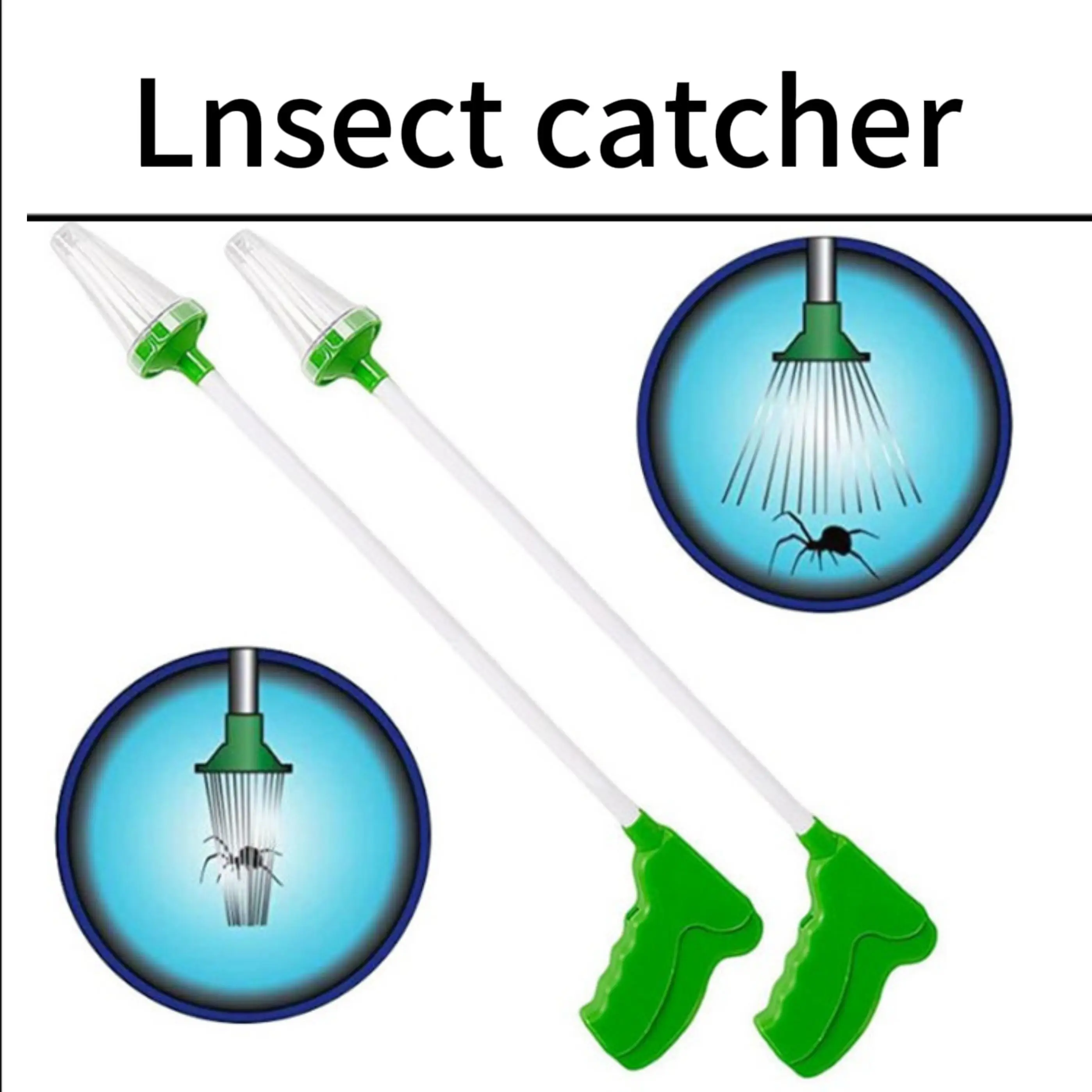 접이식 가정용 도구 거미 캐처 클립 곤충 캐처, 귀여운 Abs 가정용 야외 도구 