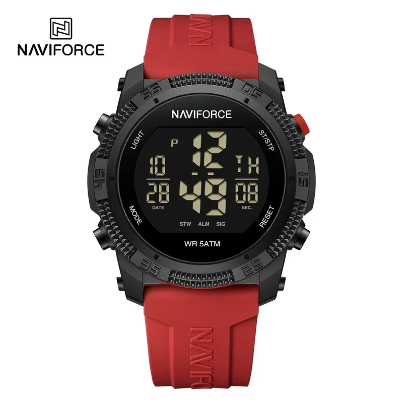 NAVIFORCE NF7104 Men's Fashion Silicone Strap Digital Sport Watch