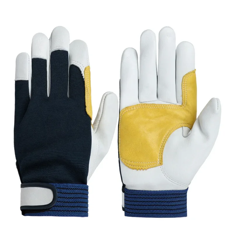 Work Gloves Sheepskin Driver Safety Protection Wear Safety Workers Welding Gloves Repair Protective 1 pair