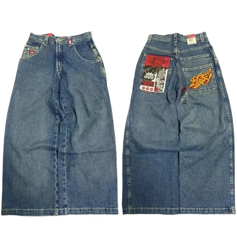 Y2K Harajuku Baggy Jeans men JNCO vintage Hip Hop Embroidered high quality jeans Goth streetwear men women Casual wide leg jeans