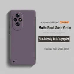 Luxury Matte Frosted Frameless Ultra Thin Case with Hard Lens Protection for Honor 90 (Purple)